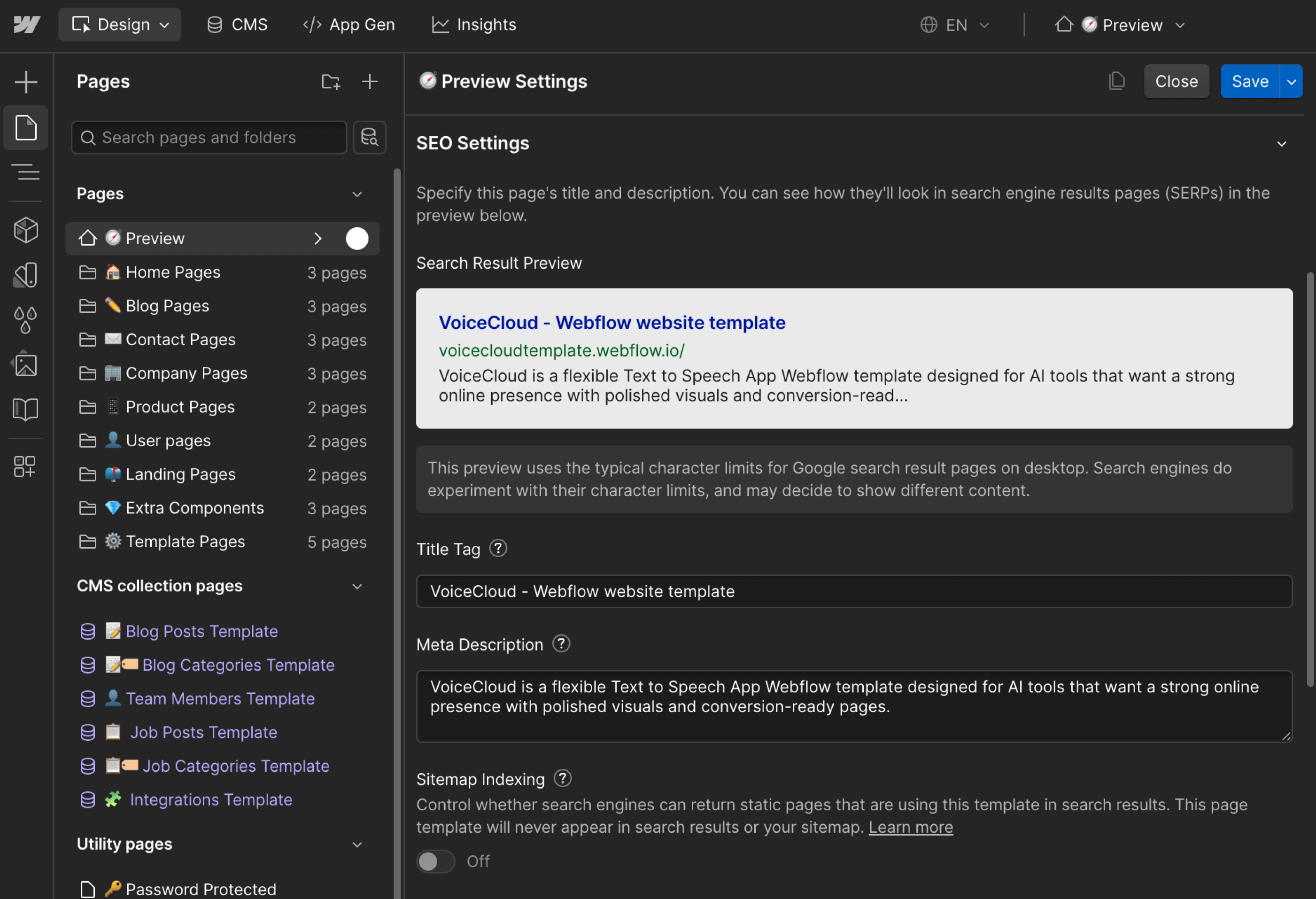 SEO - VoiceCloud - Webflow Template | BRIX Templates