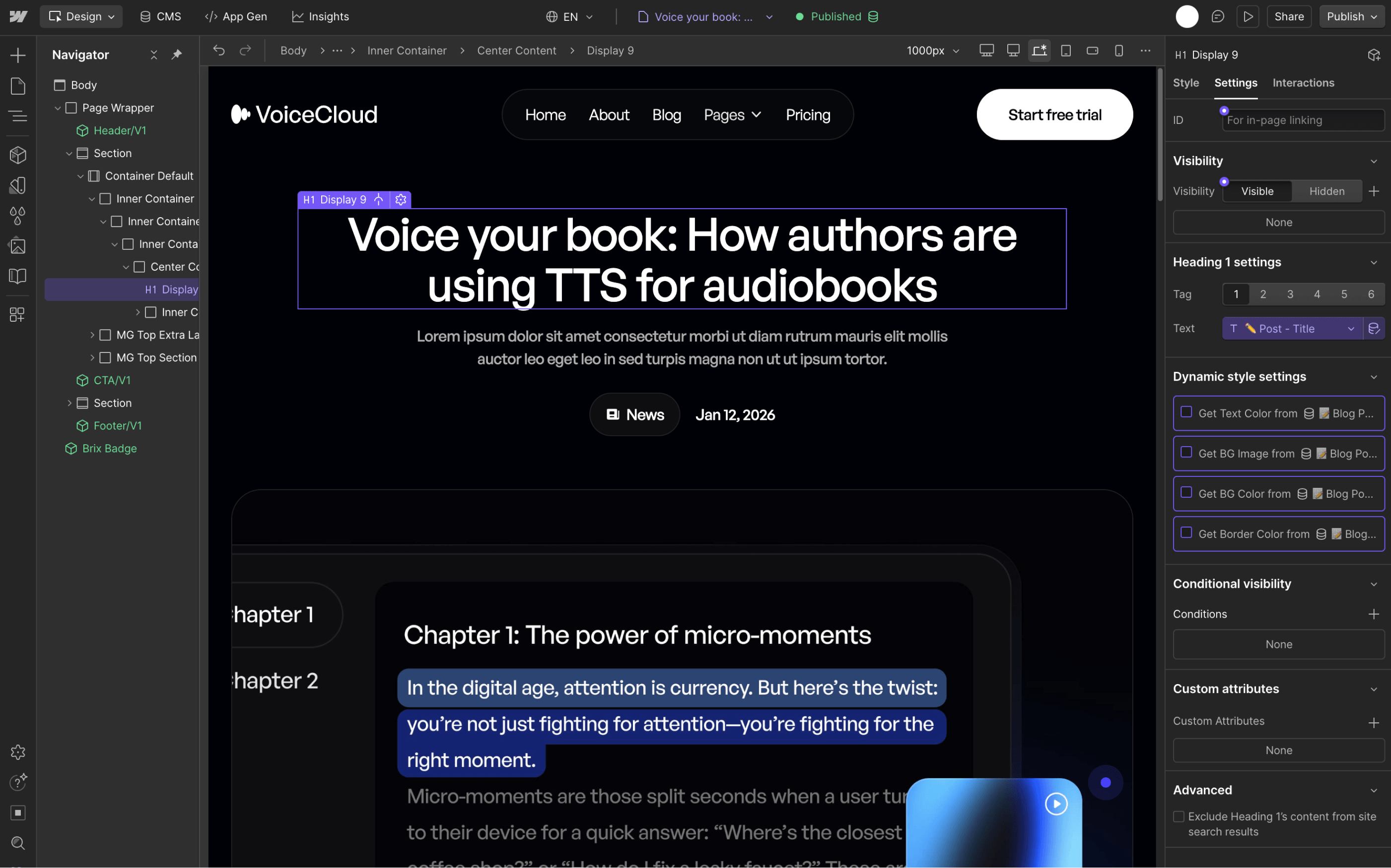 CMS Page - VoiceCloud - Webflow Template | BRIX Templates