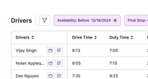 screenshot from alvys app