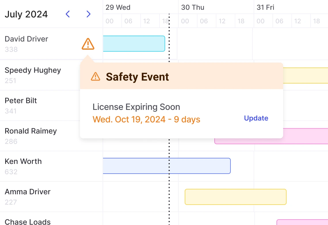 screenshot from alvys app