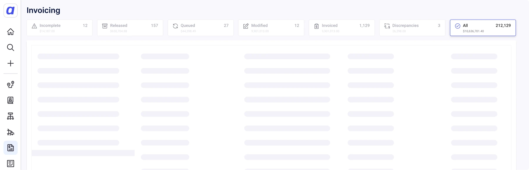 screenshot from alvys app