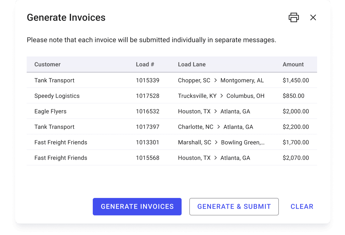 seamless invoicing & billing