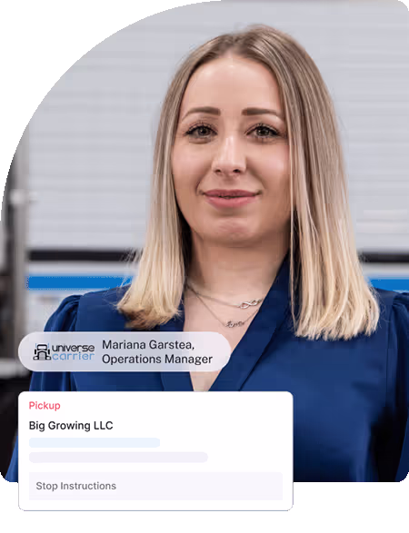 Universe Carrier Operations Manager Mariana Garstea
