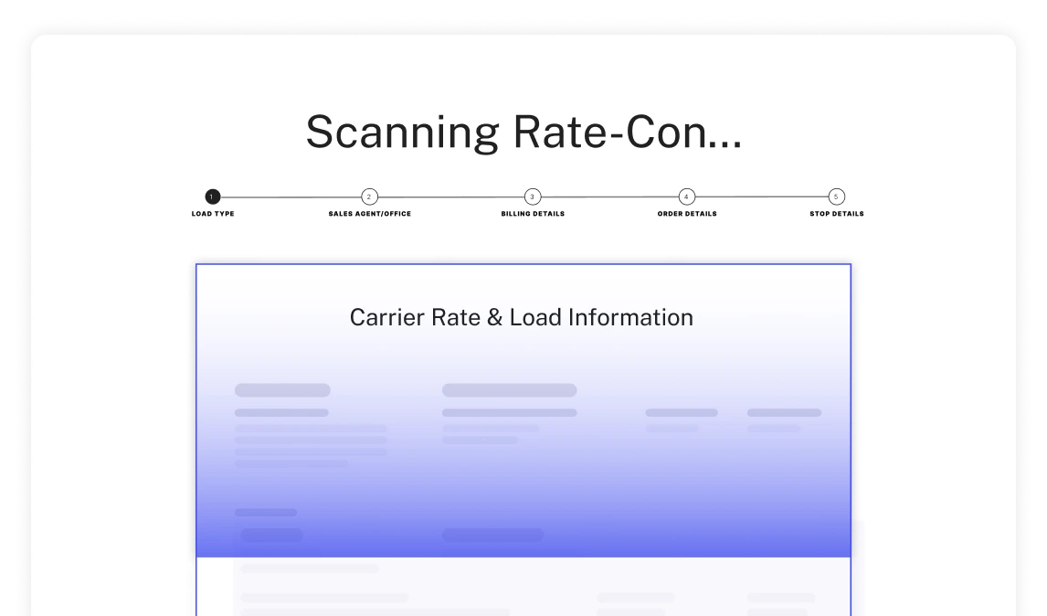 scanning rate con with Alvys document reader for automatic load creation