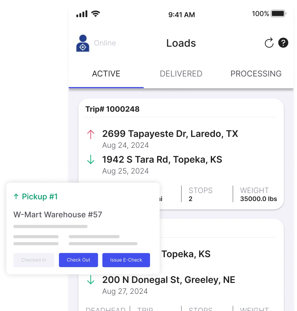 freight driver app