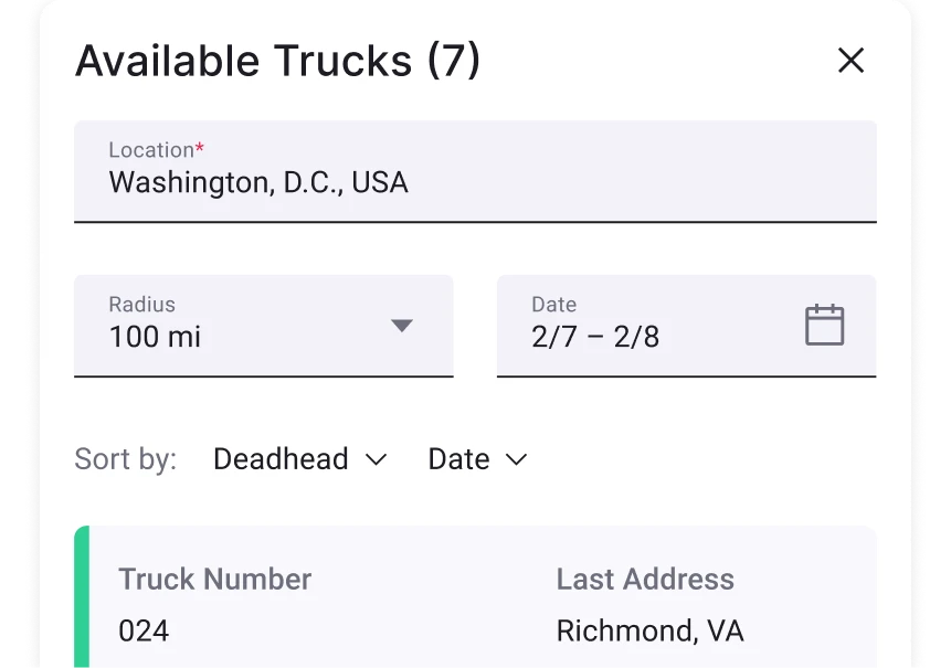 Available Trucks Alvys TMS