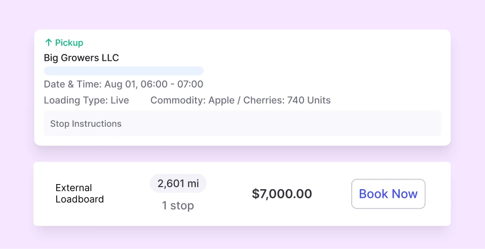 More load sources coming Pickup and book now modals