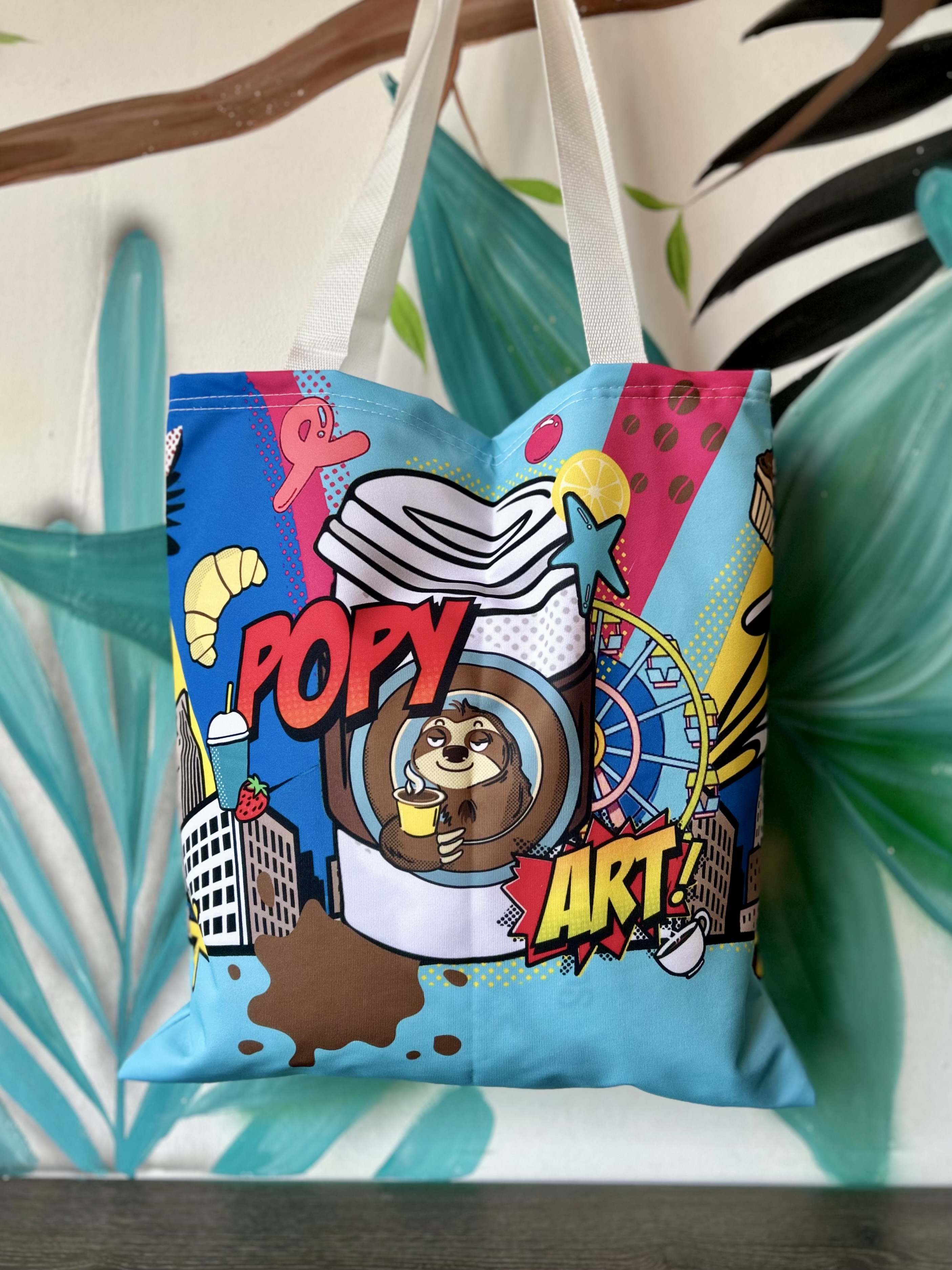 Platneni ceger sa Popy Coffee Family printom