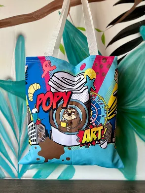 Platneni ceger sa Popy Coffee Family printom