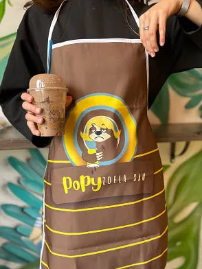 Kuhinjska kecelja sa Popy Coffee Family dizajnom