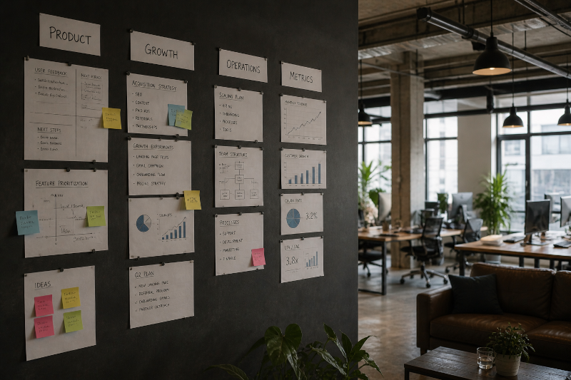 Start-up Strategy Board mit Wachstums- und Skalierungsplan – IT-Recht und Unternehmensberatung