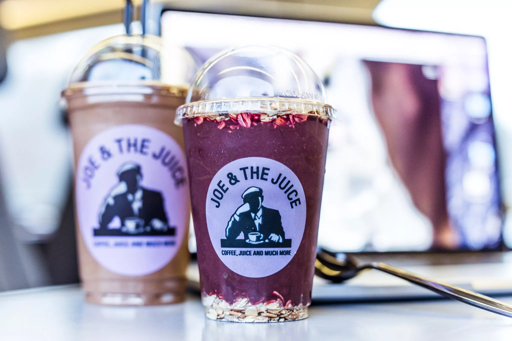 Smoothies from the coffee and juice bar chain Joe & The Juice. 