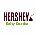 Hershey's Salty Snacks logo with a stylized chocolate drop and green underline.