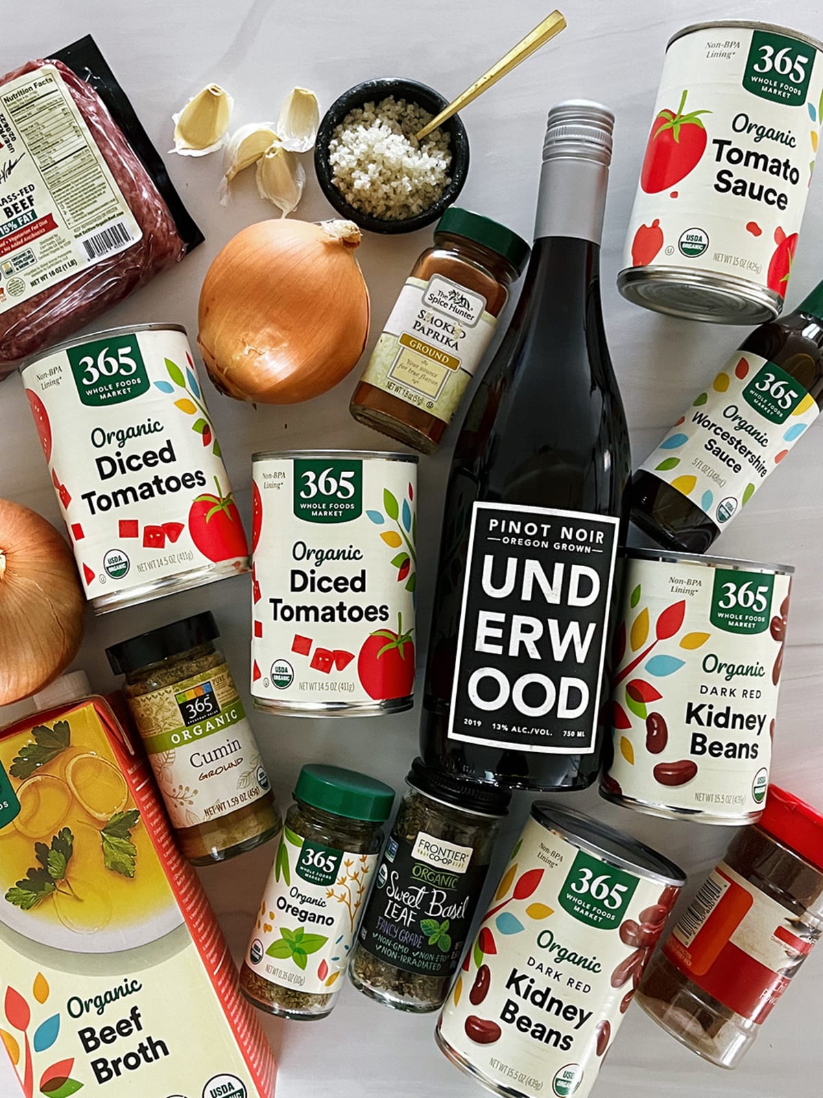 Red Wine Chili with Underwood Pinot Noir