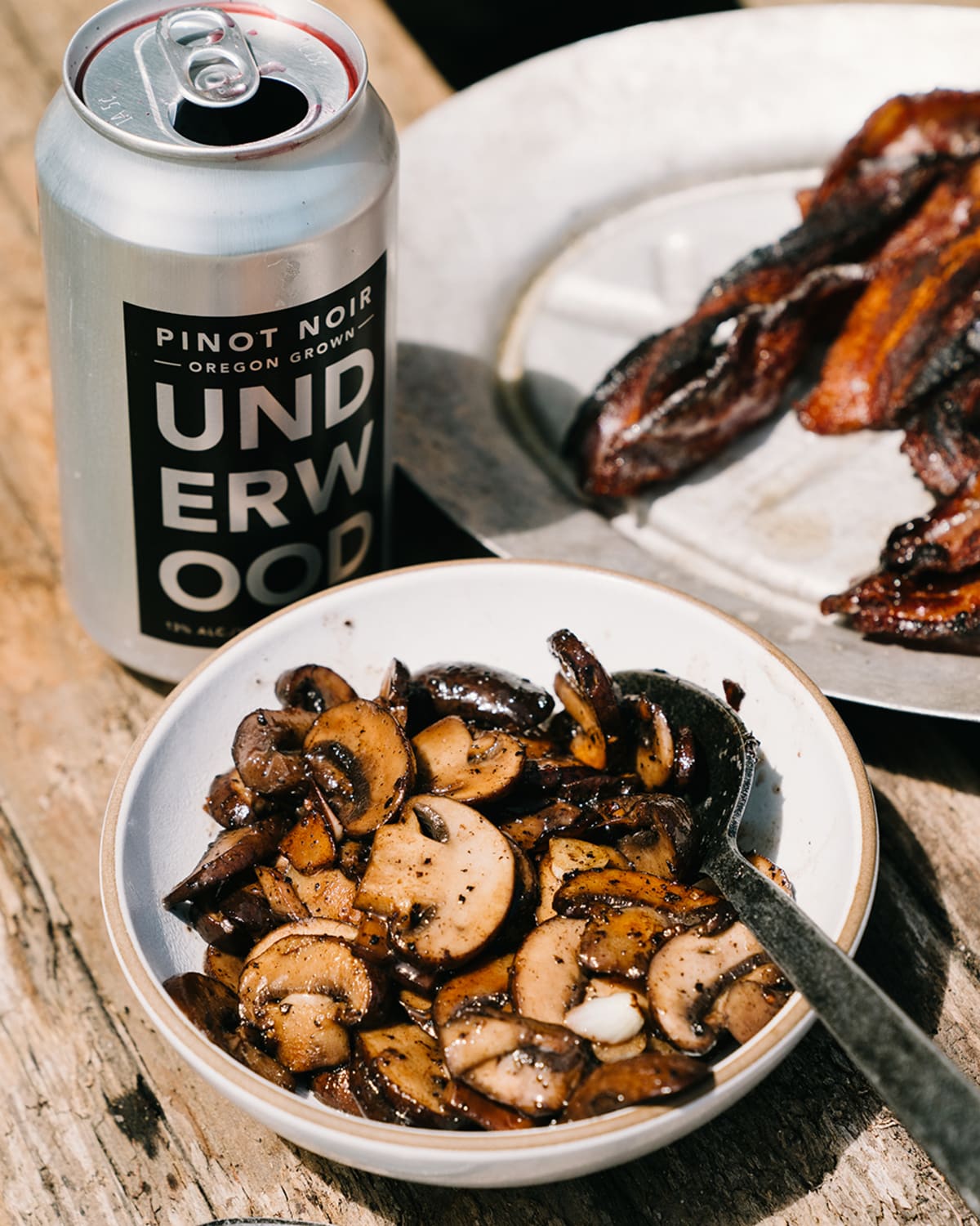 Underwood Pinot Noir and Mushroom Burgers