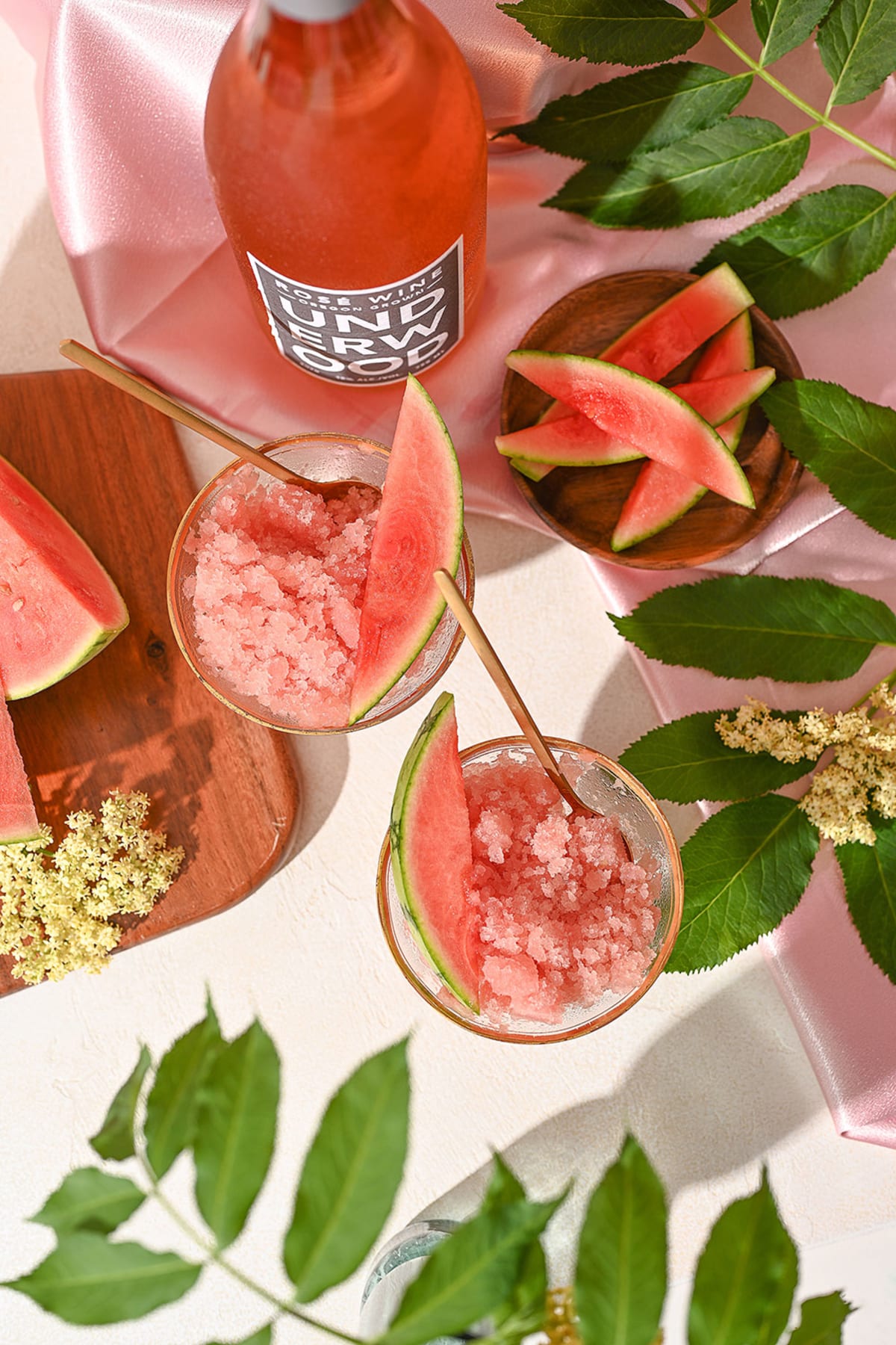 Rosé Elderflower Granita