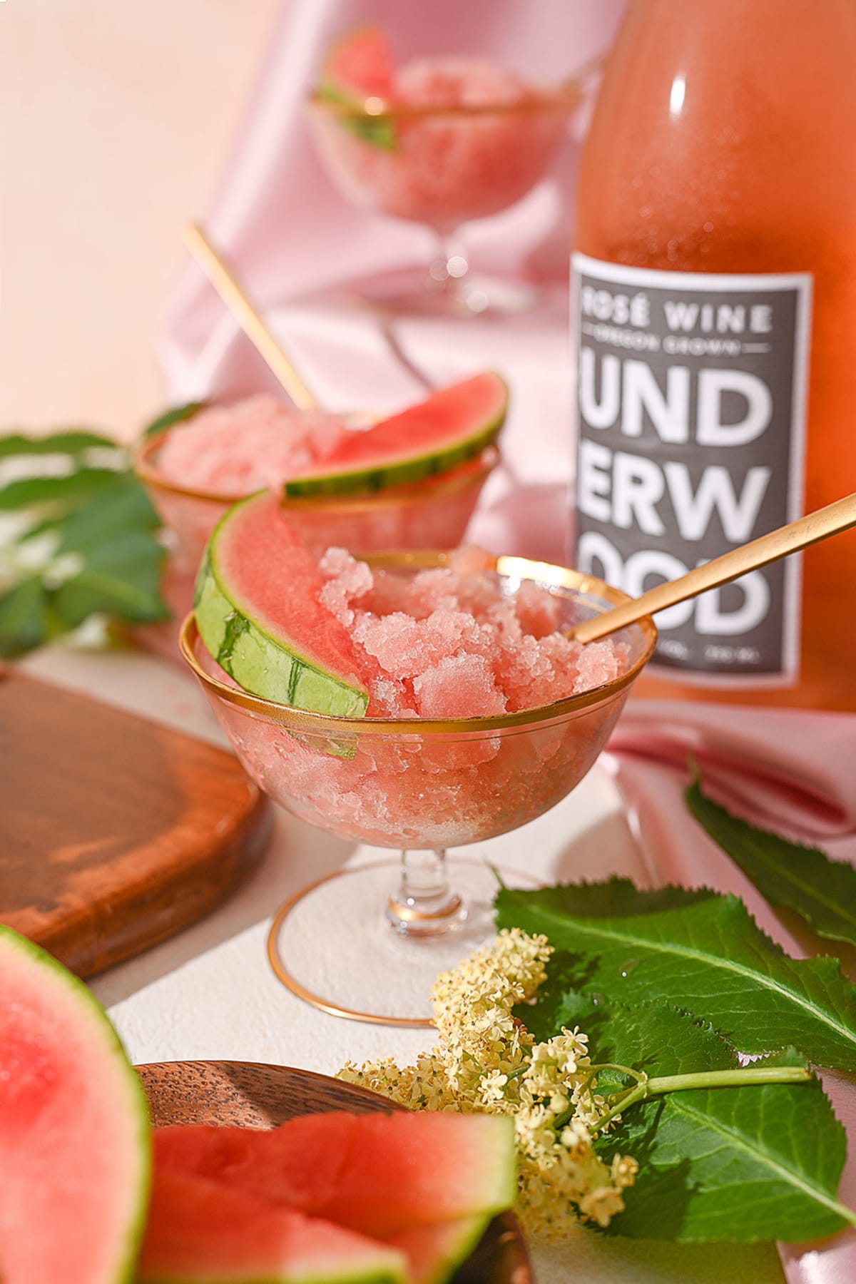 Rosé Elderflower Granita