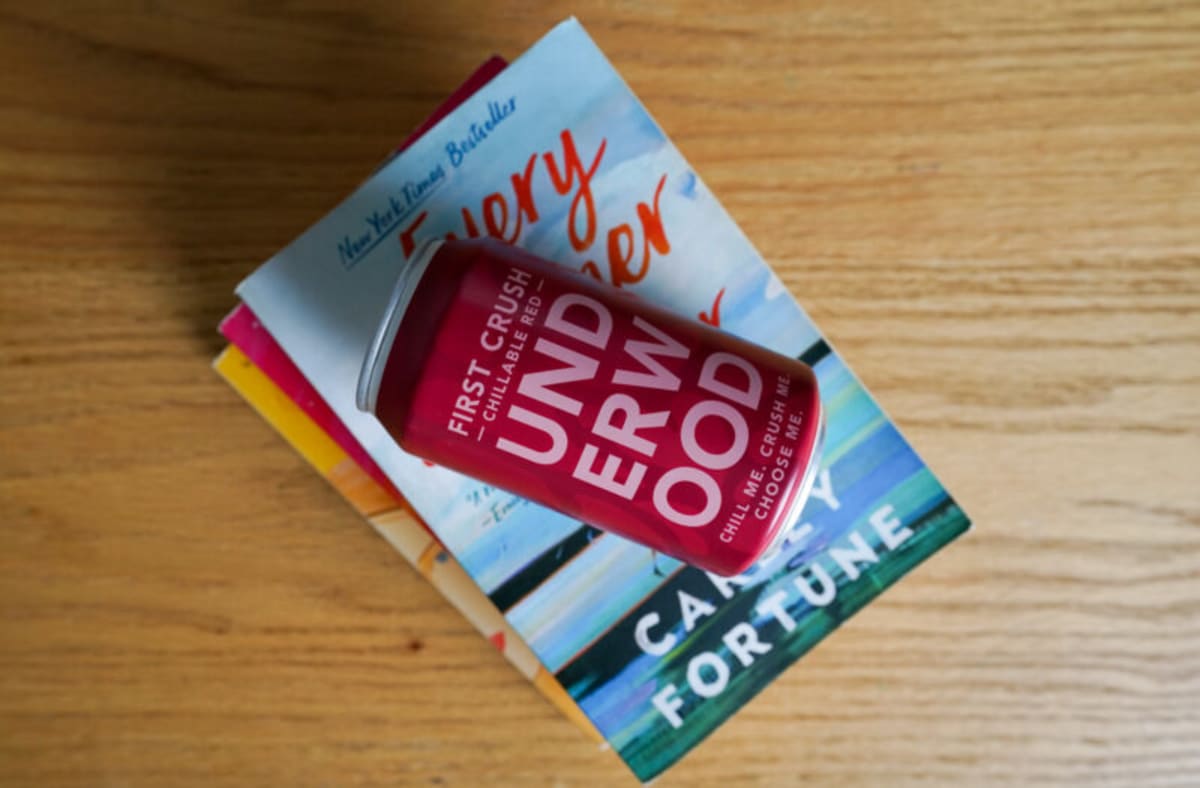 Underwood Chilled Red Wine and Romance Books