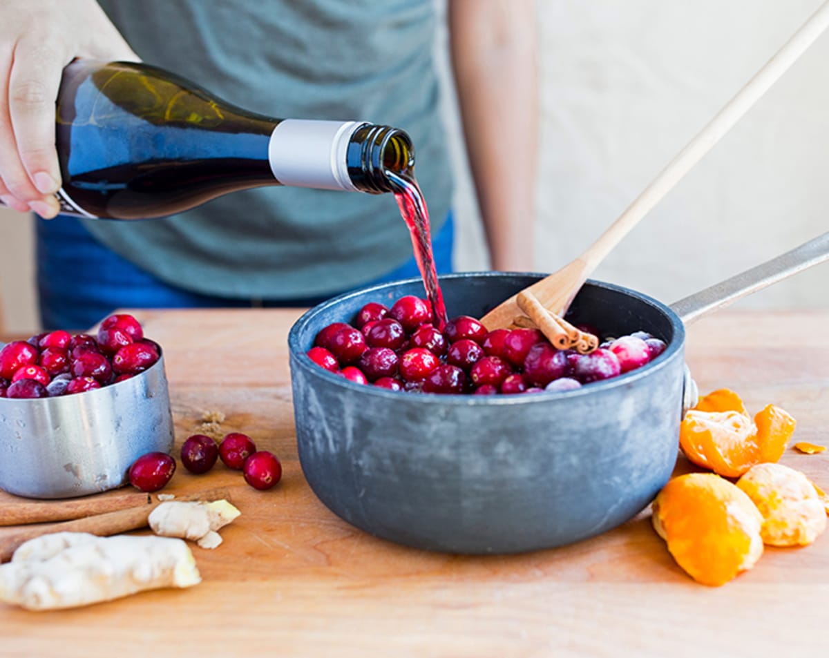 adding wine