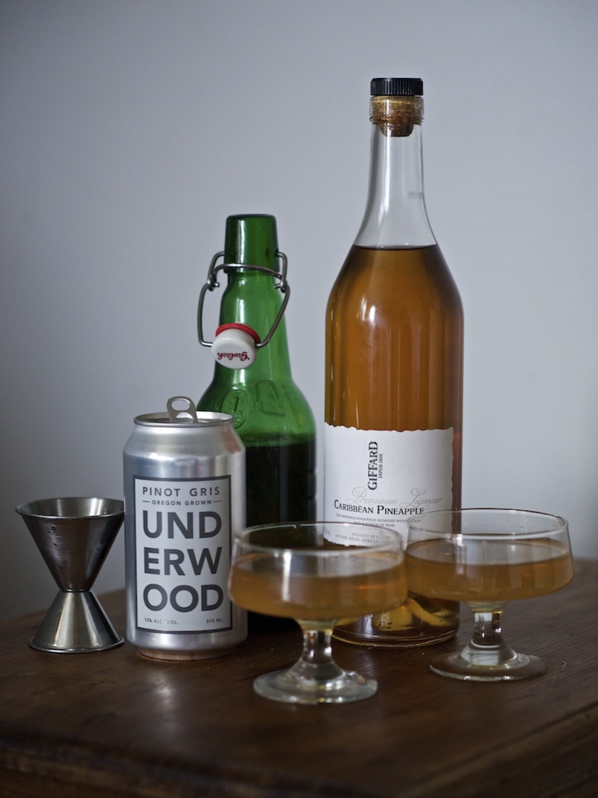 Homemade kombucha cocktail