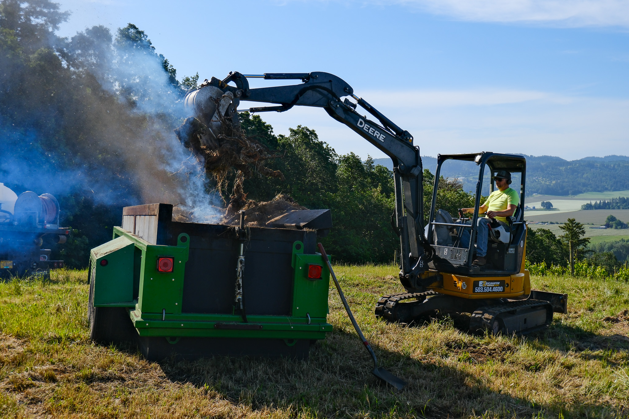 Amity Vineyards Biochar. What Becomes of our Oldest Vines