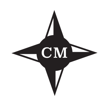 Compass rose logo with letters C and M in the center.