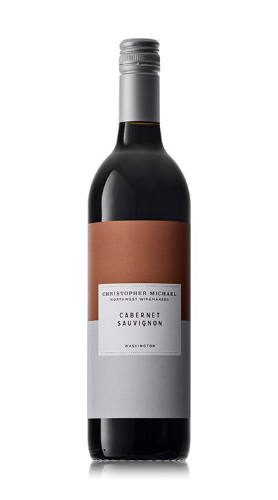 Bottle of Christopher Michael Northwest Winemakers Pinot Noir wine from Oregon with a red and gray label and silver screw cap.