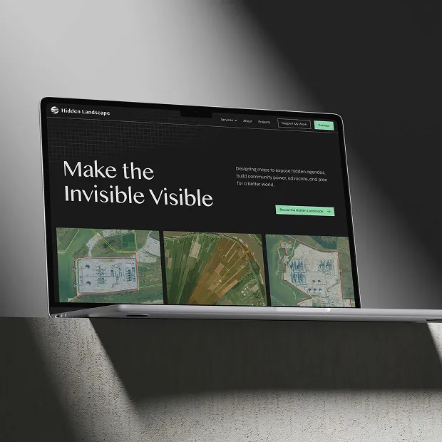 Hidden Landscape hero on a laptop