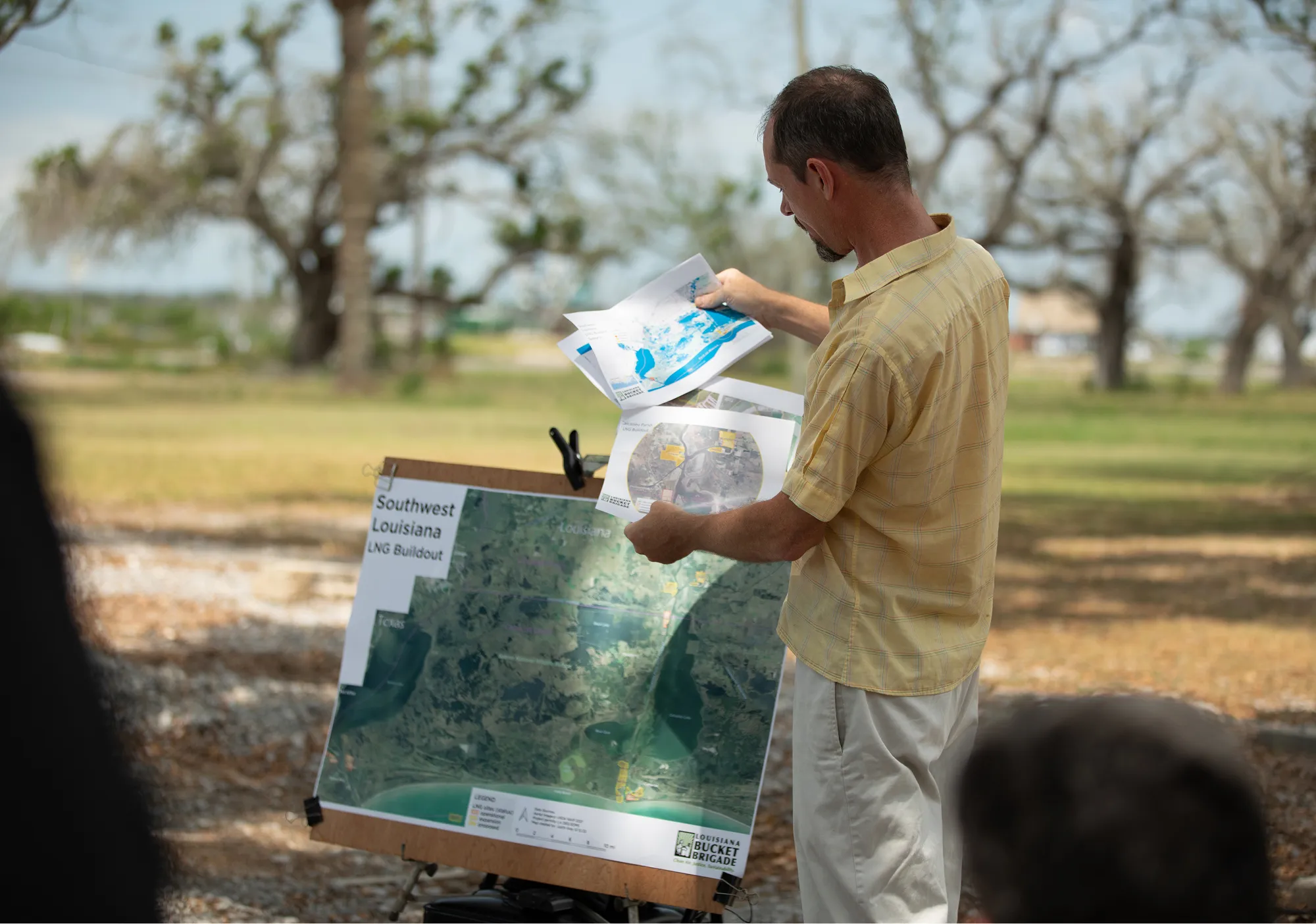 Justin Kray of Hidden Landscape presenting mapping work