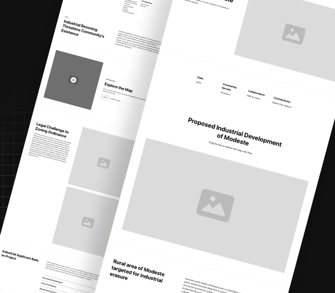 Hidden Landscape wireframes