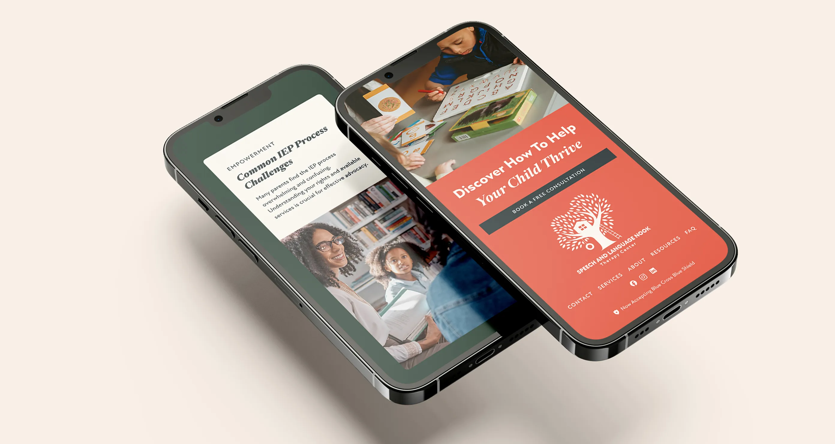 Speech Language Nook mobile layout