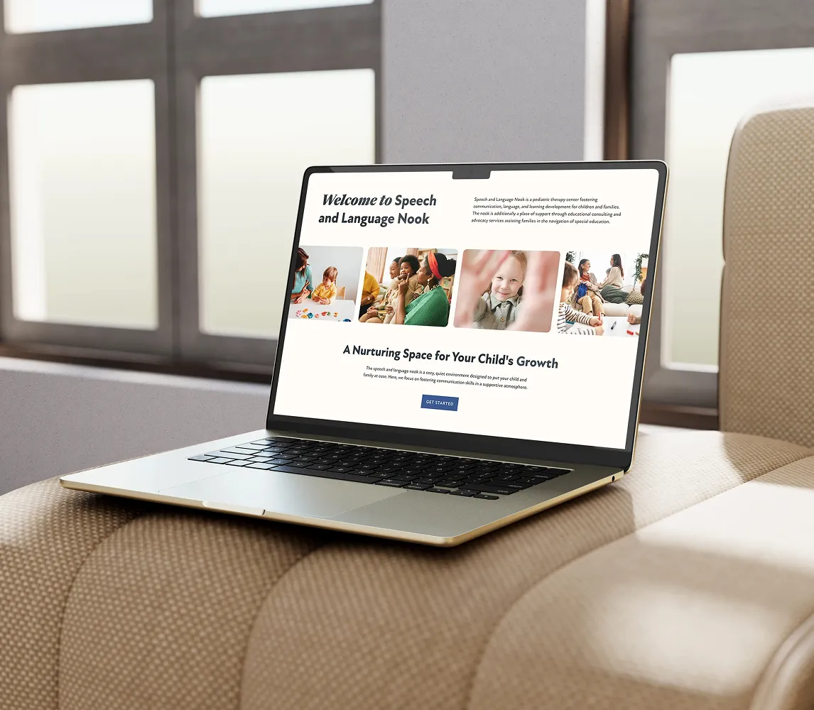 Speech Language Nook layout on desktop