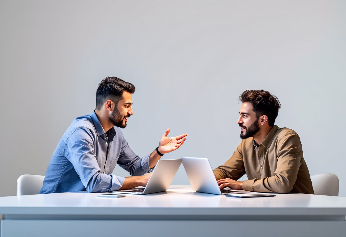 image of founders with a shared moment (for a edtech)