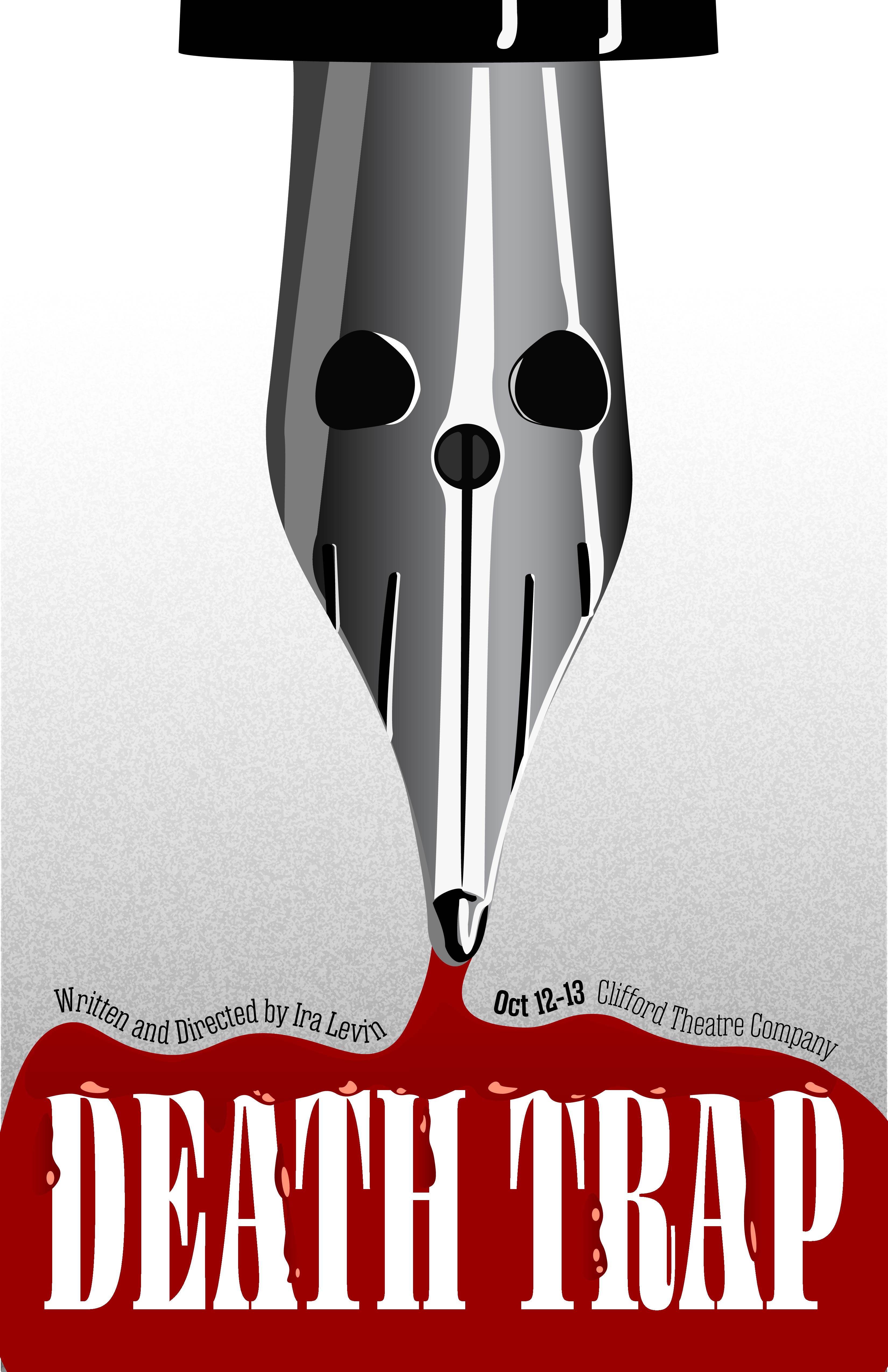Death Trap poster with skull fountain pen 3