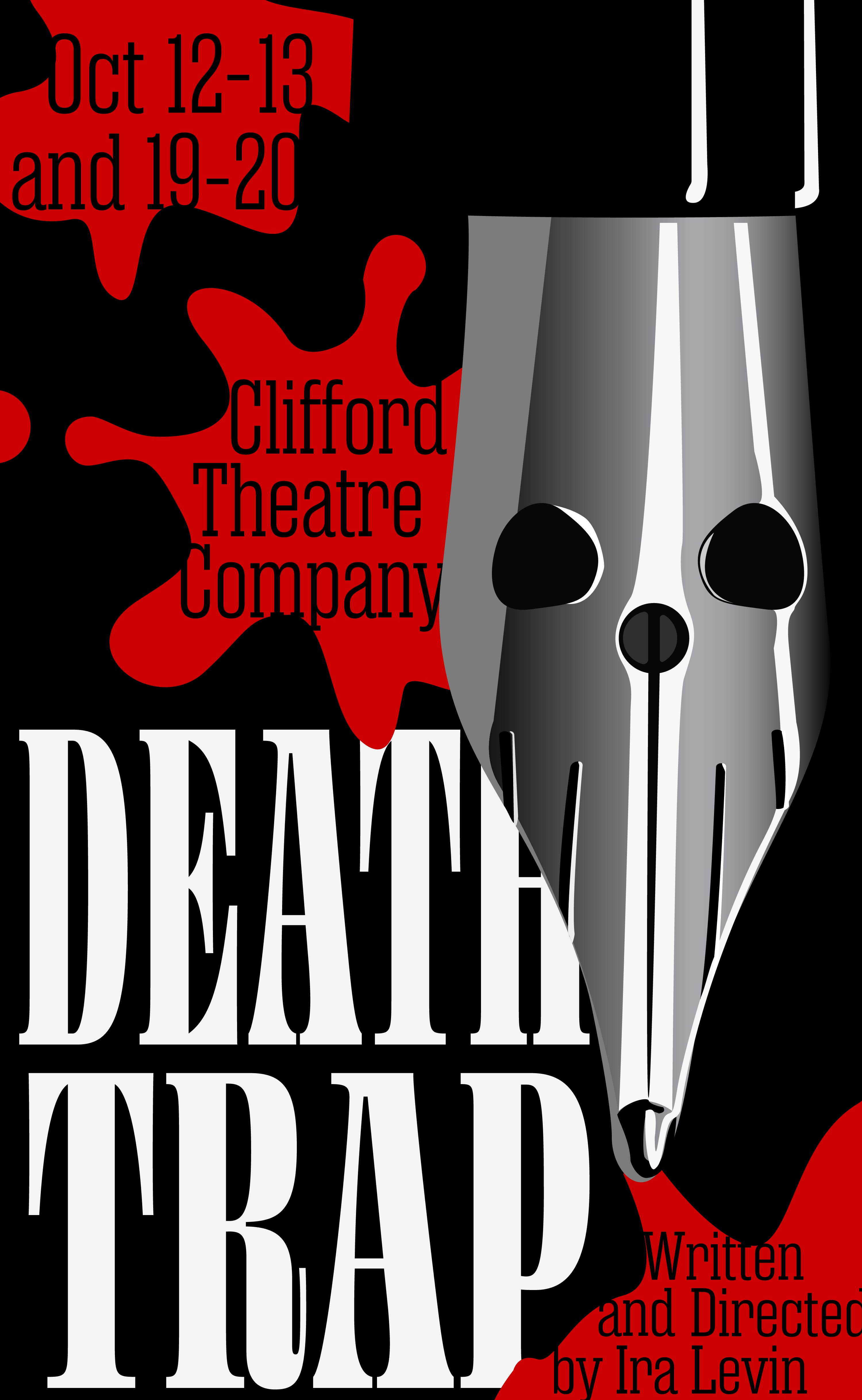 Death trap poster with skull fountain pen 2