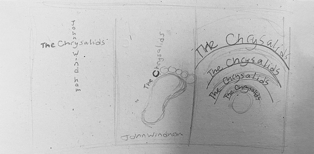 Sketches of book cover ideas