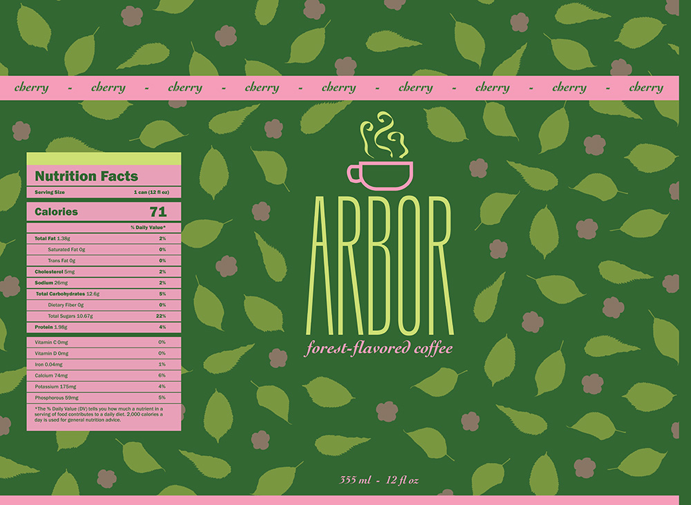 Final Arbor Brew Flat Label Cherry Flavor