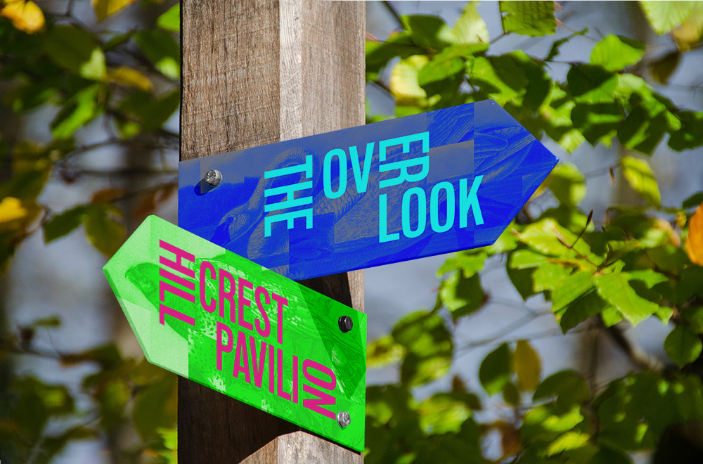 Dark blue ticket for "Nouvelle" music festival displayed on a red background