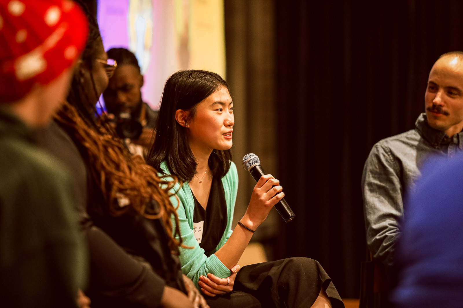 image of students collaborating on a digital project in a technology lab