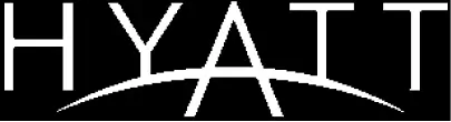 Hyatt logo with the word 'HYATT' and an arch crossing the letter A.