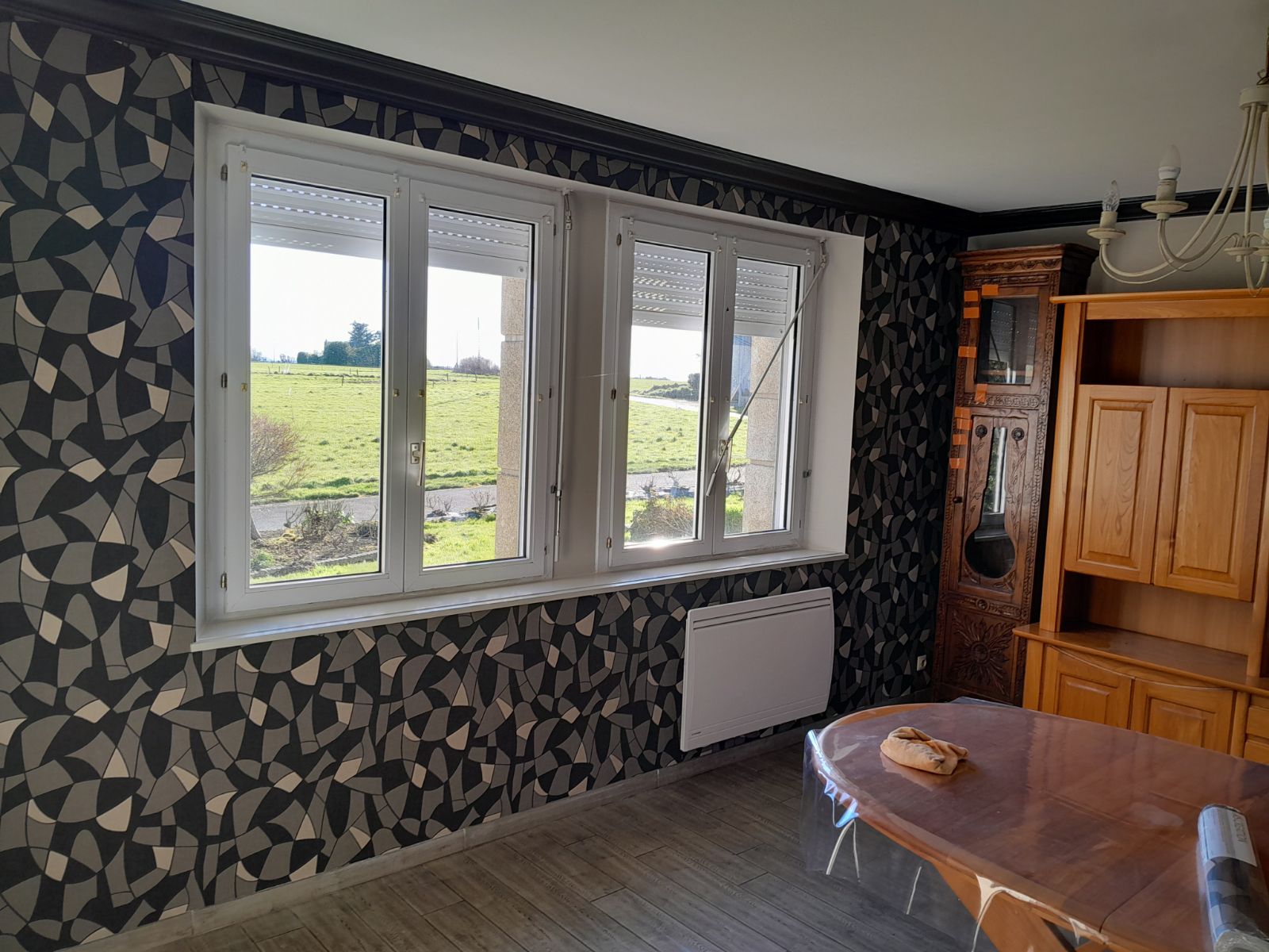 décoration murale noir geometrique