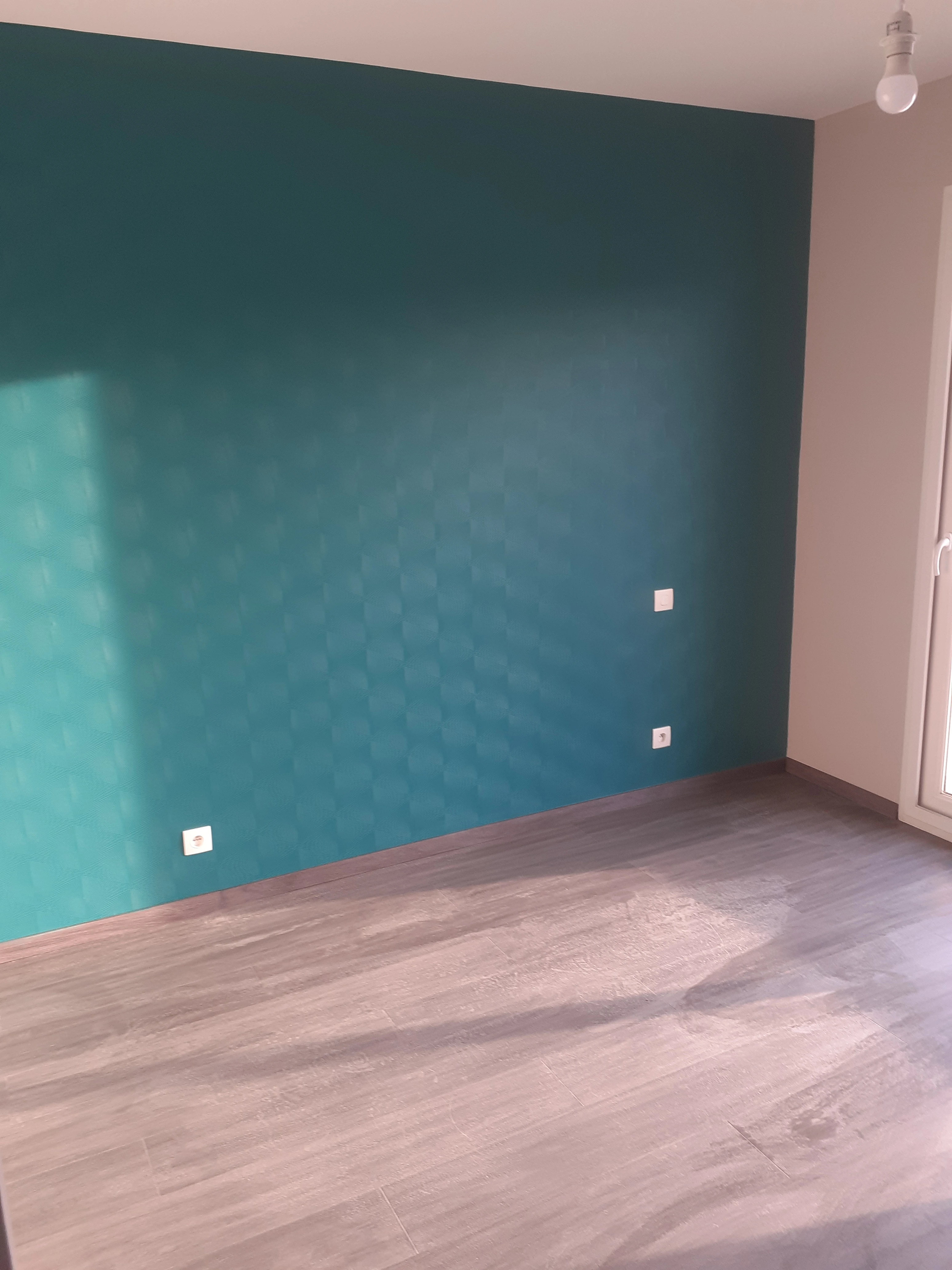 décoration murale bleu canard