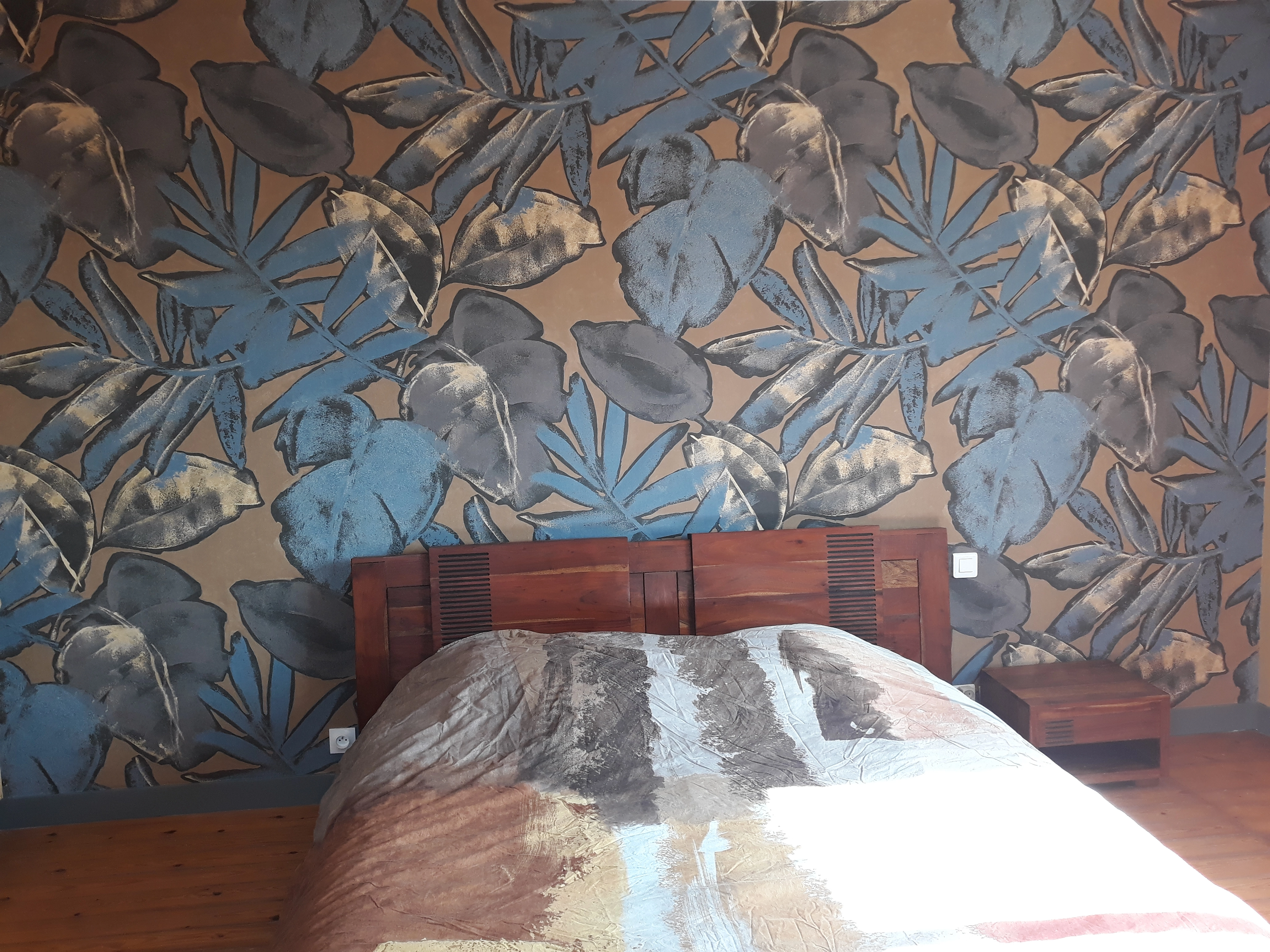 décoration murale palmier vert