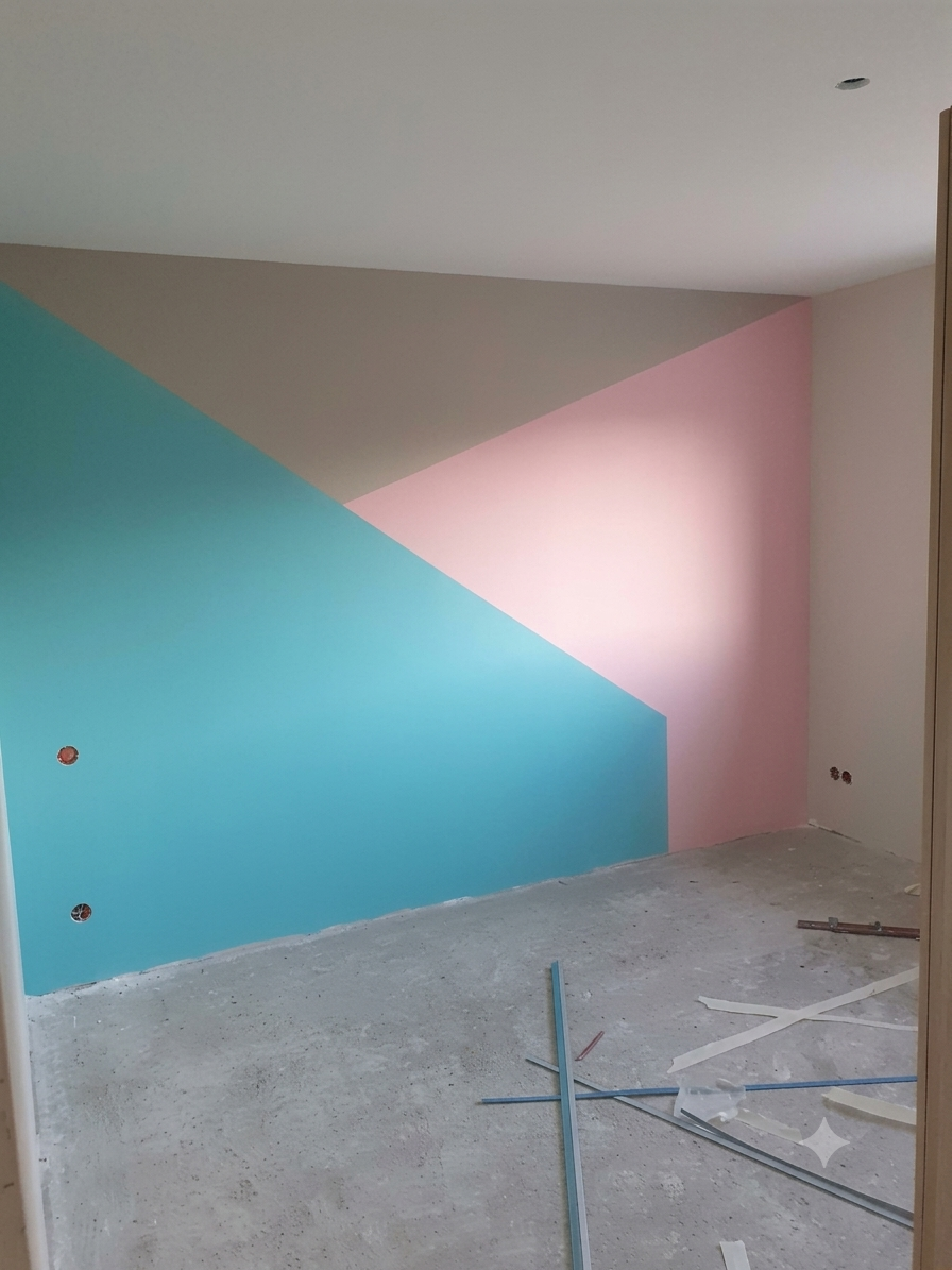 mur peint en vert moriou peinture