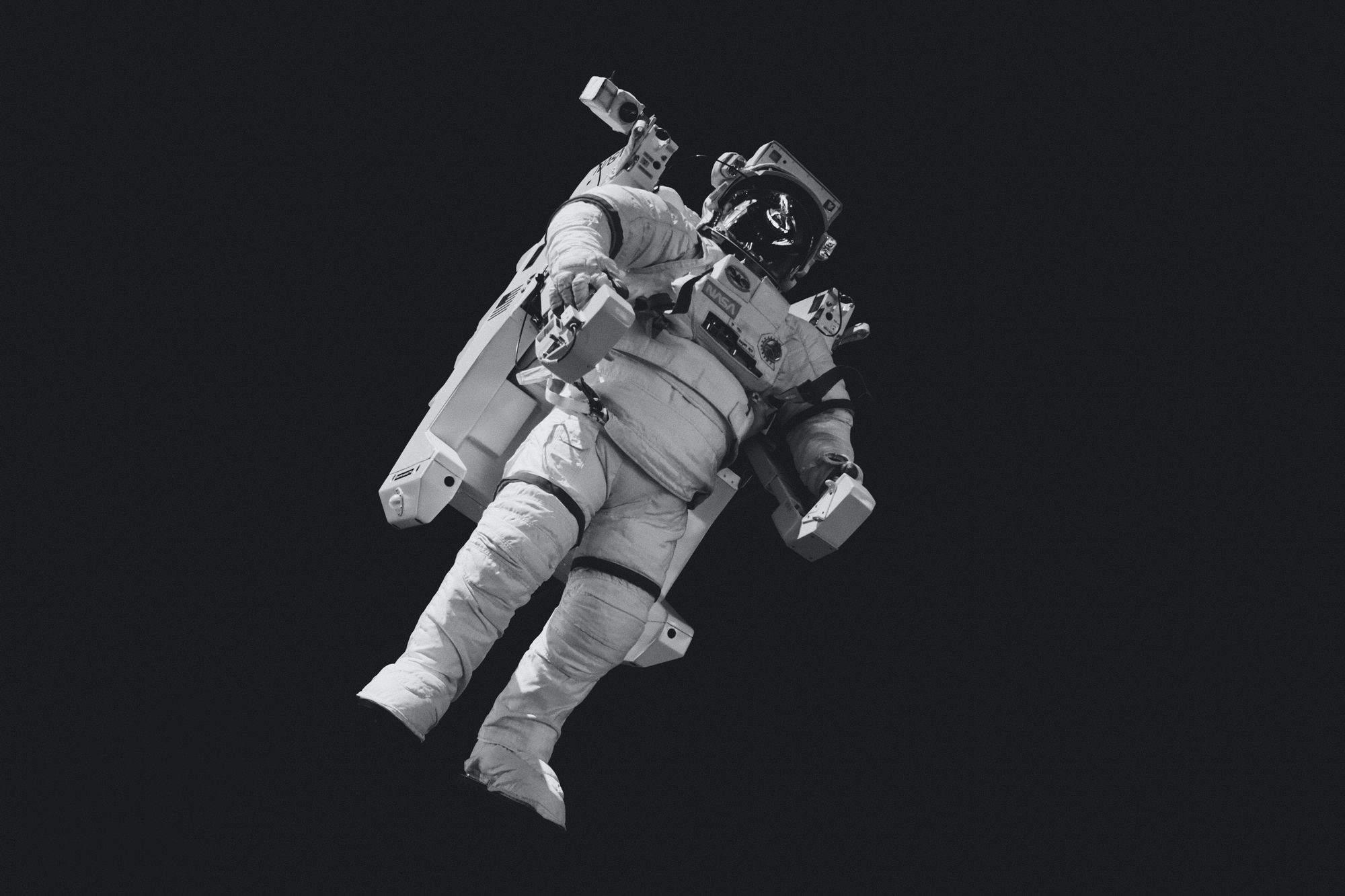 image of spaceman in space