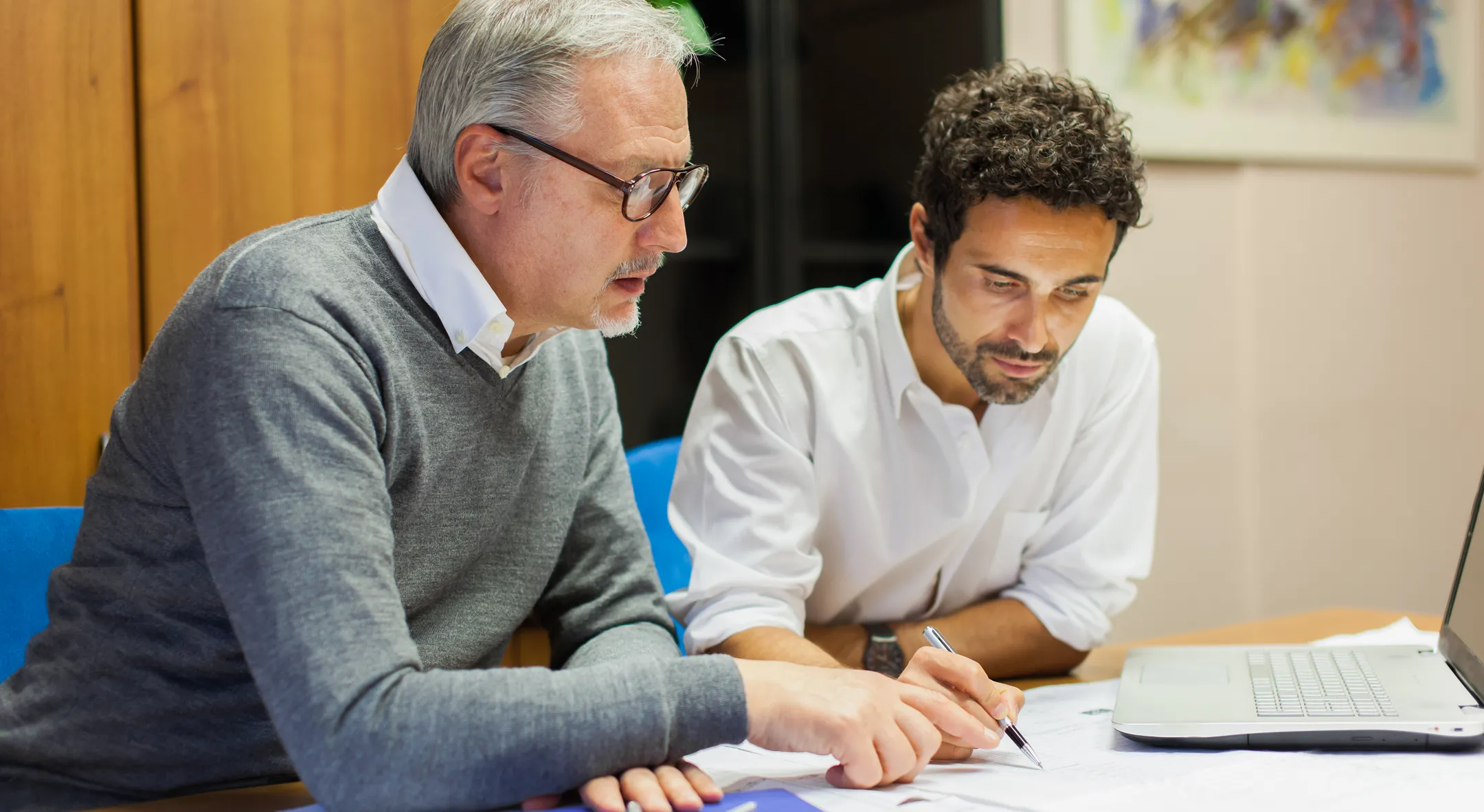 Two Team Members Discussing