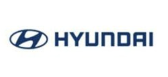 Hyundai logo with stylized H symbol and text.