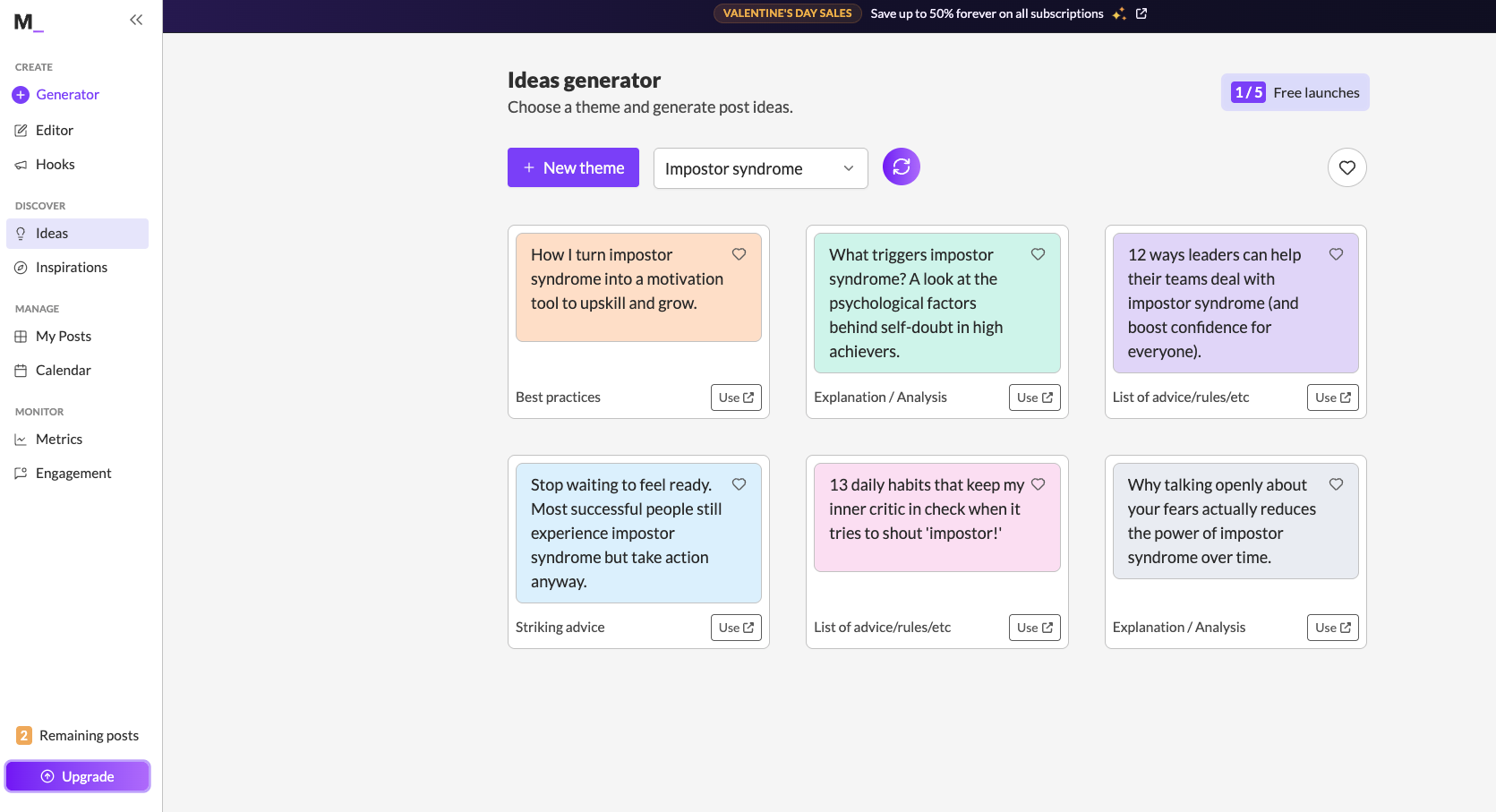 Magic Post ideas generator