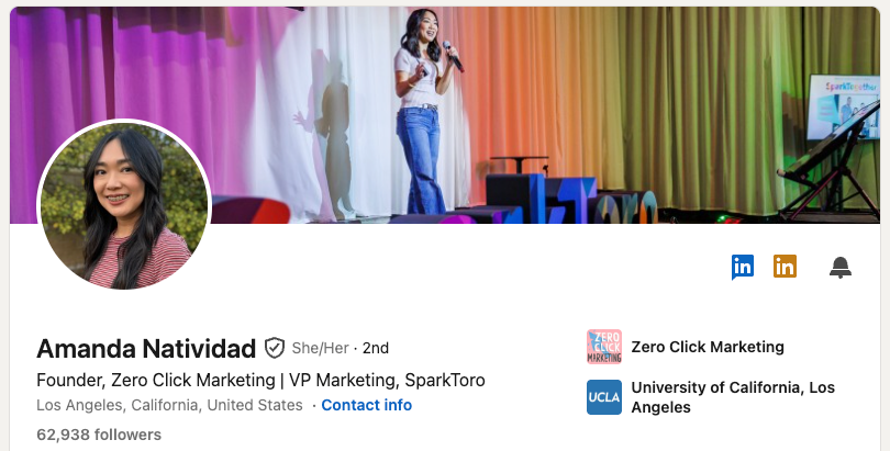 Amanda Natividad LinkedIn profile