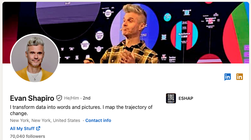 Evan Shapiro LinkedIn profile